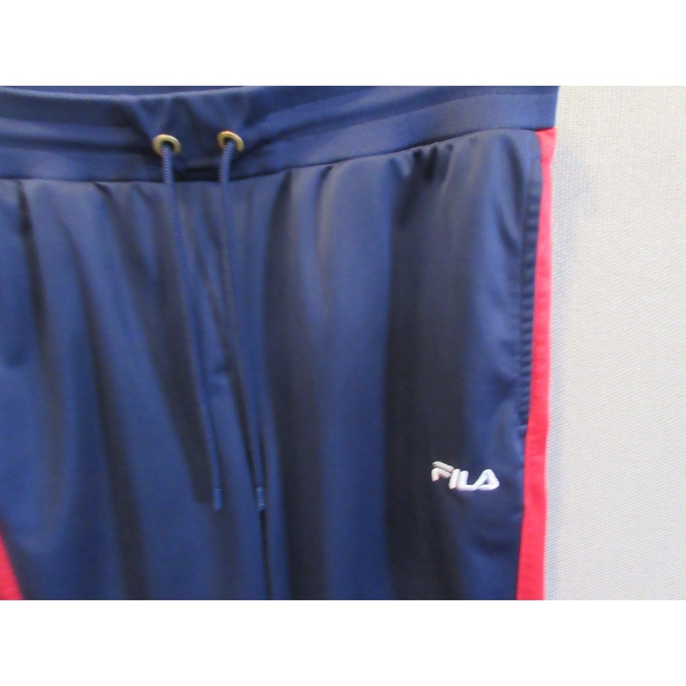 Fila Fleece Track Pants Size Large Shiny 34-36" x 31" - Picture 2 of 5